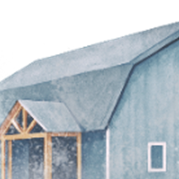 The blue barn